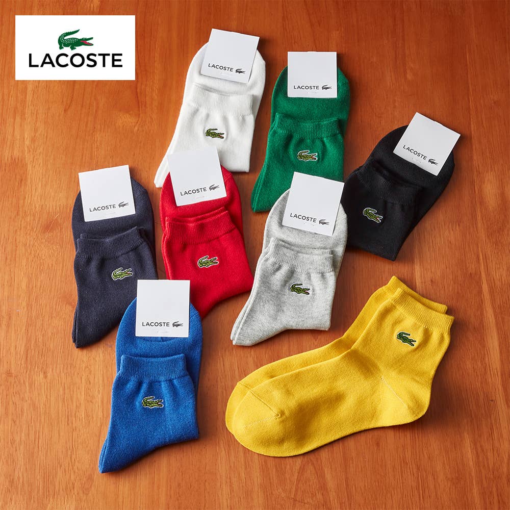 【綿混】ワンポイントクルー丈ソックス